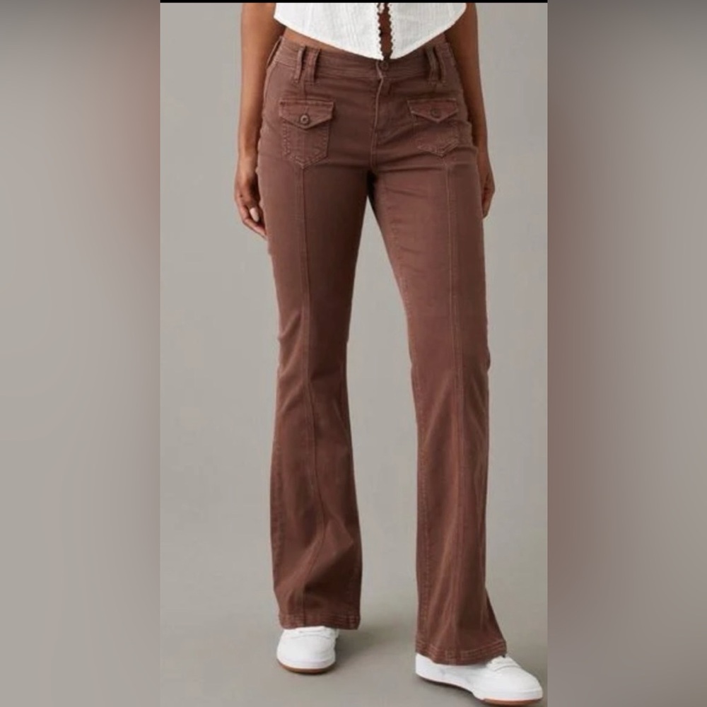 American Eagle Outfitters Chocolate Stretch Pants B-1